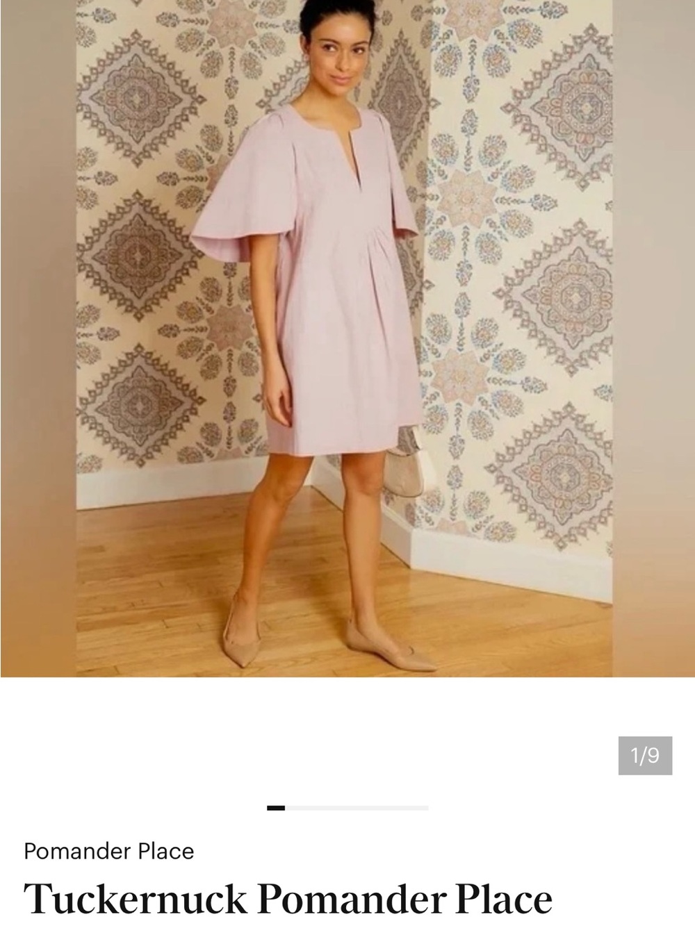 Pomander Place Light Pink Flutter-Sleeve Shift Dress xsmall